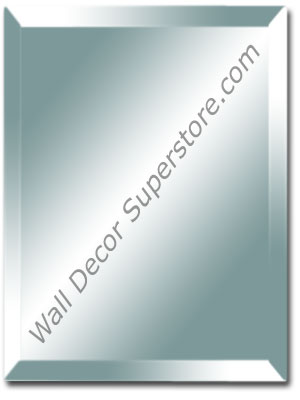 frameless rectangular beveled mirror